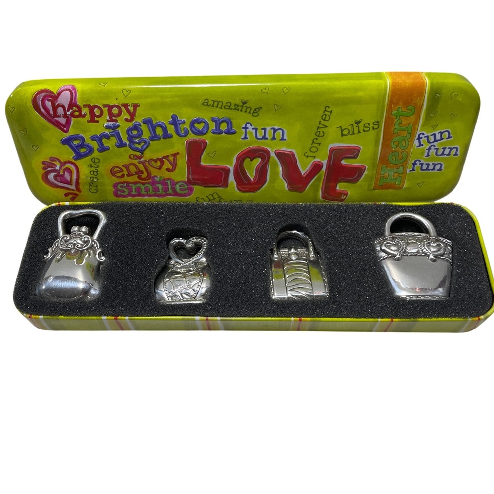Brighton Silver Toned Card holder Set of‎ Four Purses